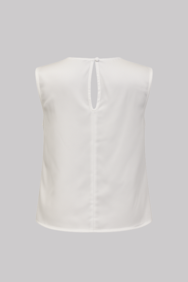 Draped Neck Sleeveless Top