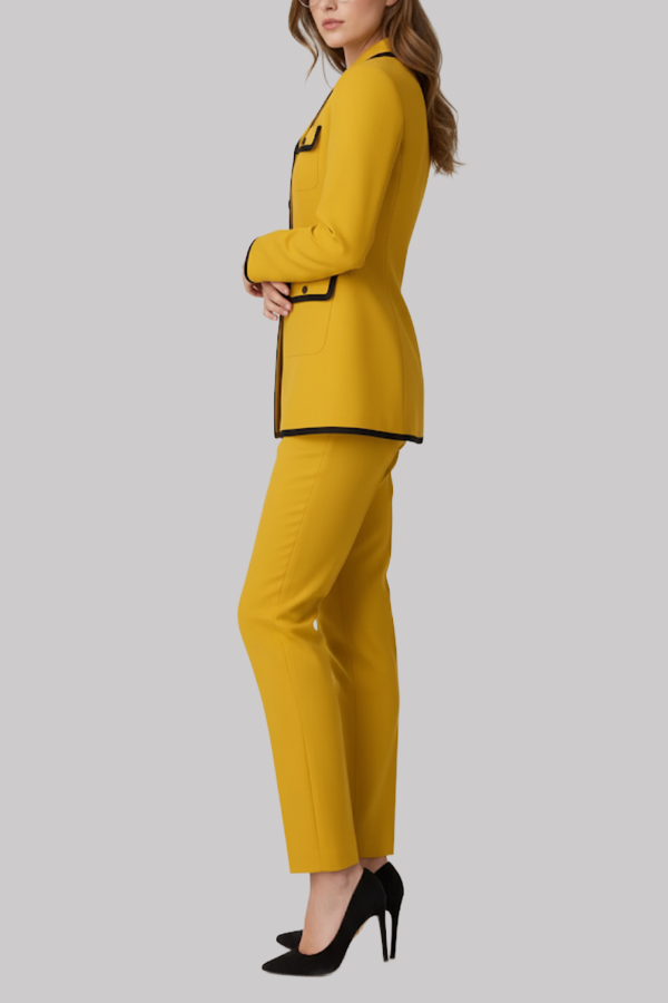 Mustard Yellow Pocket Detail Pantsuit