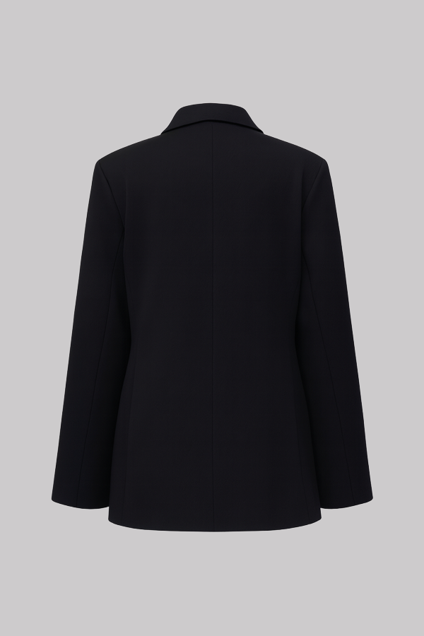 Black & White Contrast Pantsuit Set (Plus Size)