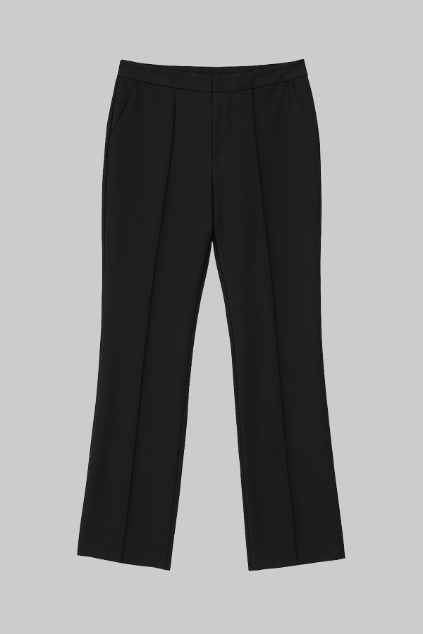 Black & White Contrast Pantsuit Set (Plus Size)