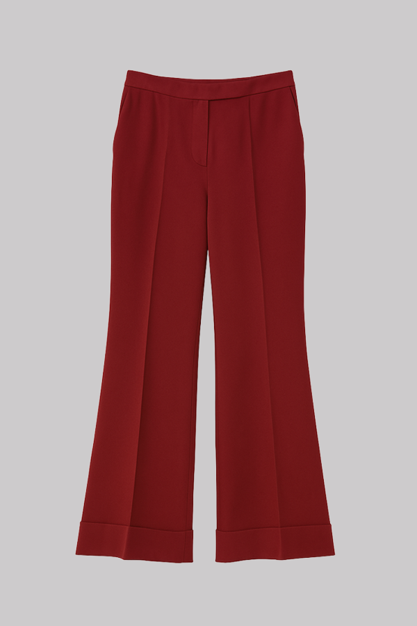 Burgundy Double-Breasted Pantsuit