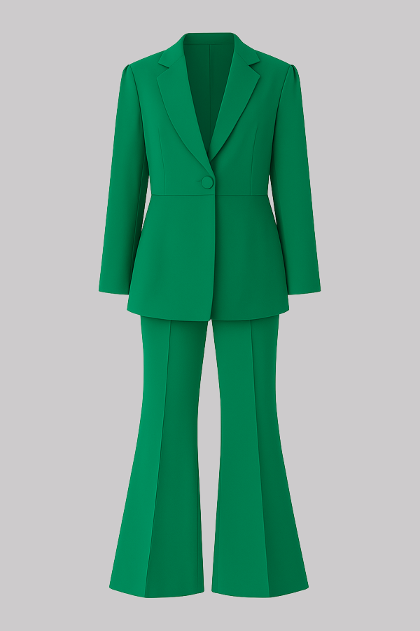 Tailored Green Pantsuit Set