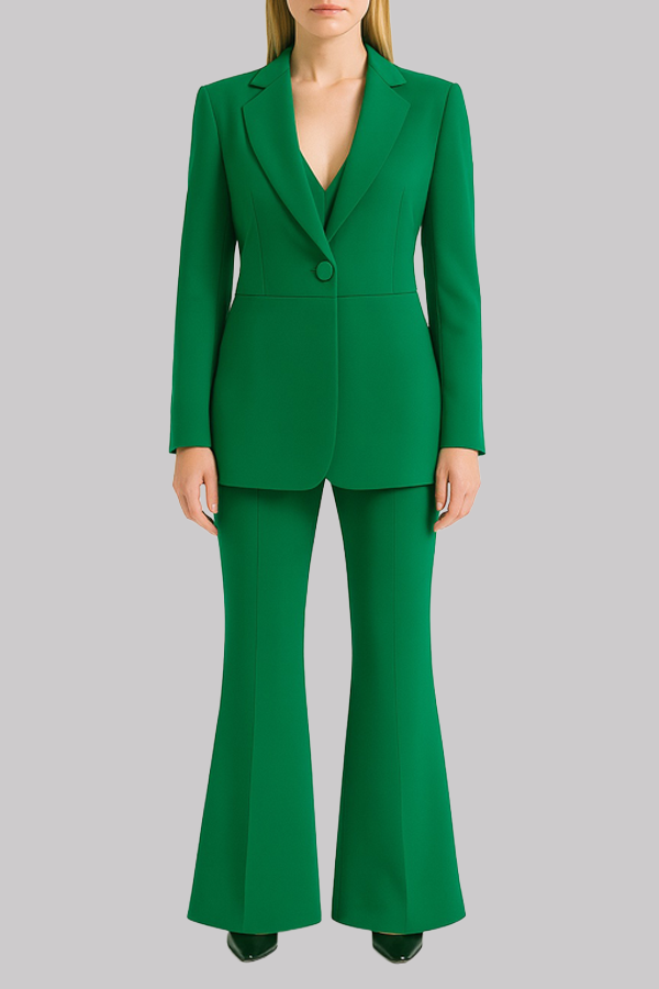 Tailored Green Pantsuit Set