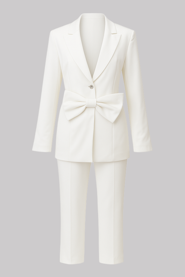 Statement Bow Detail Blazer Set