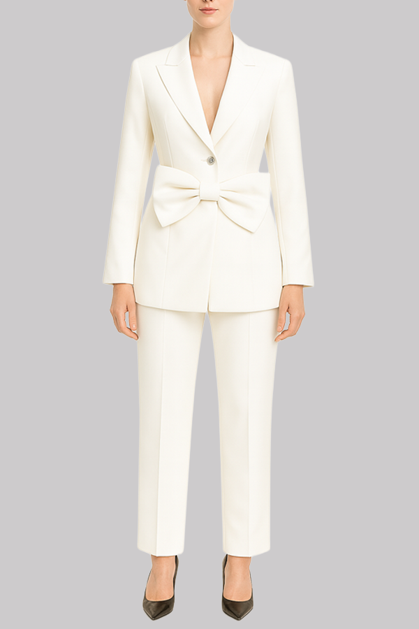 Statement Bow Detail Blazer Set