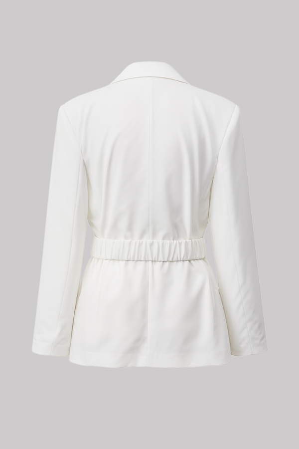 Statement Bow Detail Blazer Set (Plus Size)