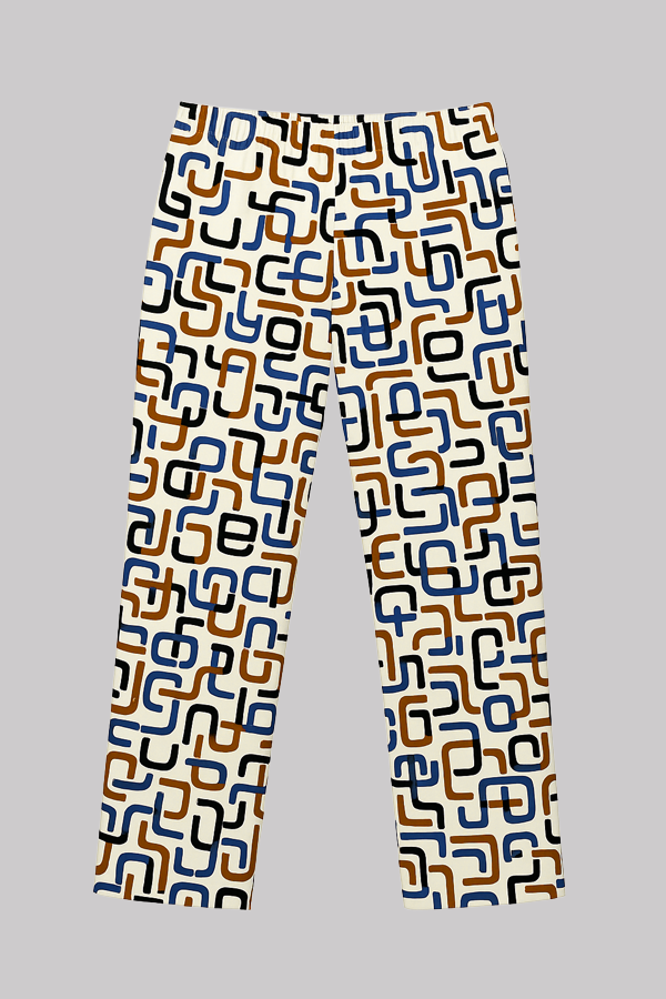 Multicolor Zigzag Pattern Pantsuit