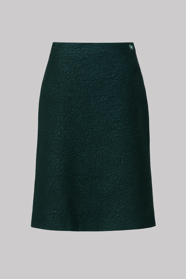 Deep Green Classic Skirt Suit Set