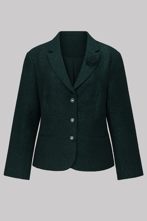 Deep Green Classic Skirt Suit Set