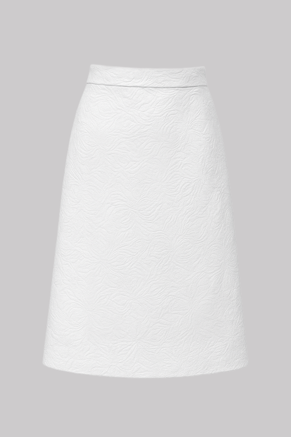 White Classic Skirt Suit Set