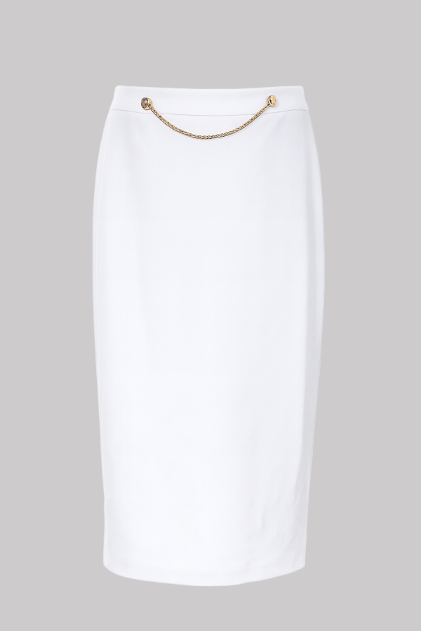 White Minimalist Skirt Suit