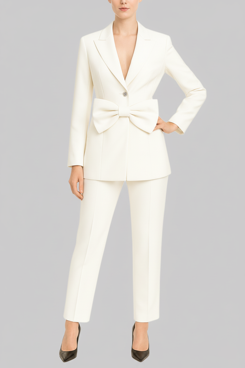 Statement Bow Detail Blazer Set