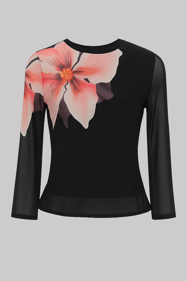 Floral Print Long Sleeve Top
