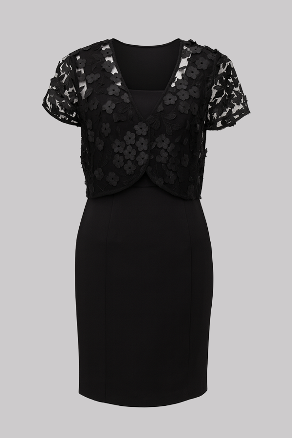 Floral Lace Bolero Dress