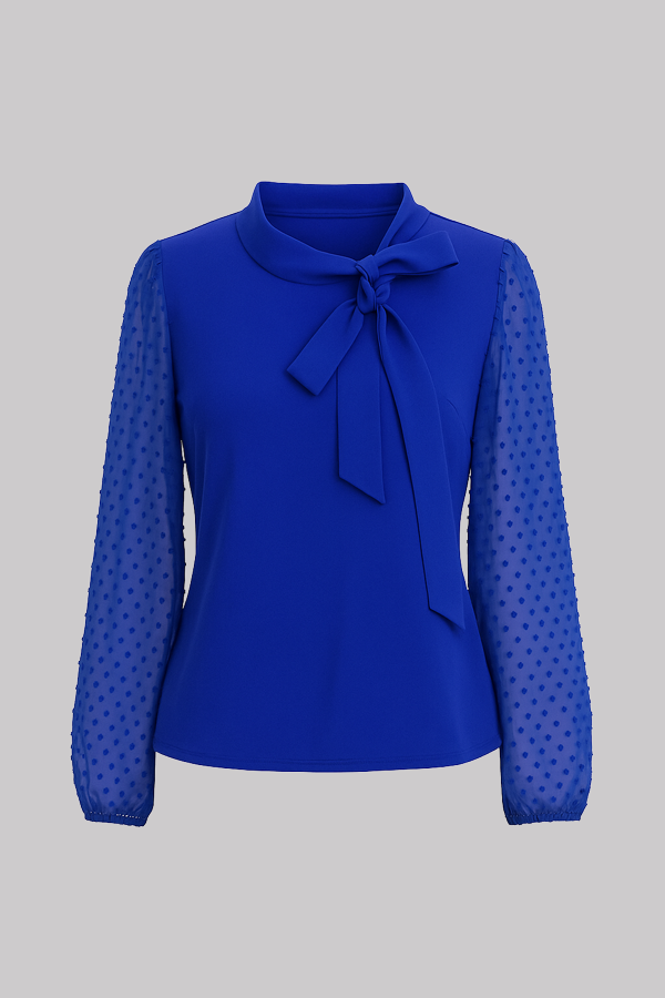 Chiffon Tie-Neck Blouse