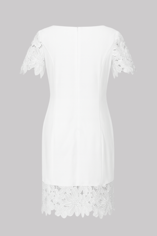 Lace Trim Sheath Dress