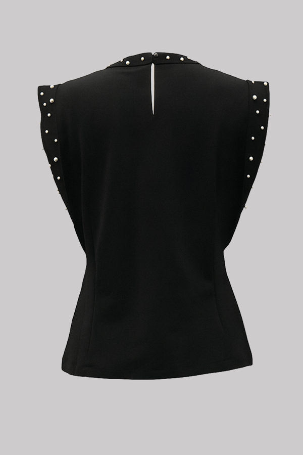 Studded Keyhole Sleeveless Top
