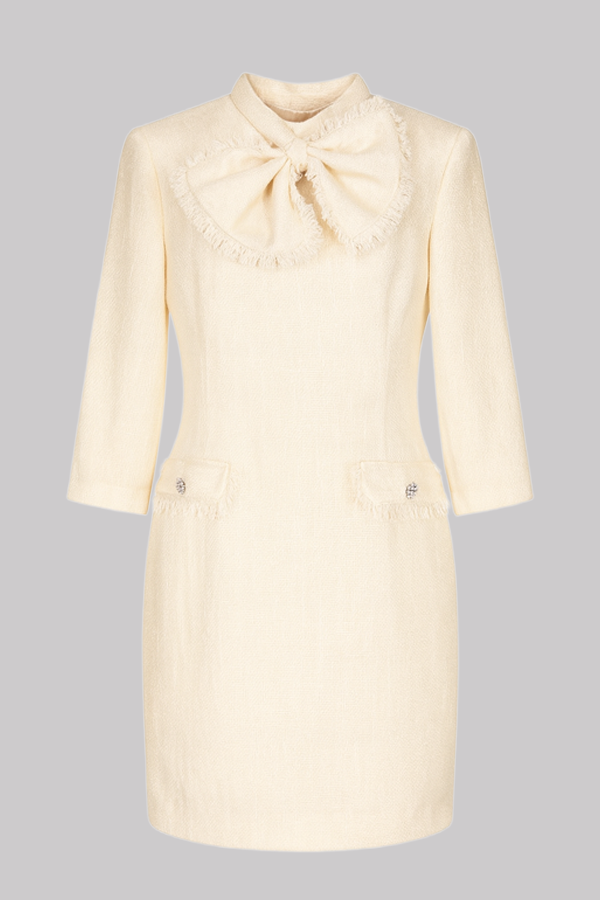 Chic Bow-Tie Shift Dress GO-GLAM Chic Bow-Tie Shift Dress GO-GLAM