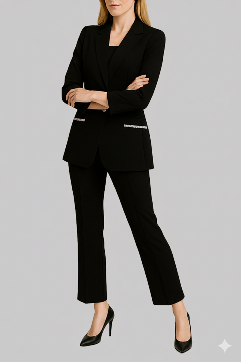 Embellished Black Blazer