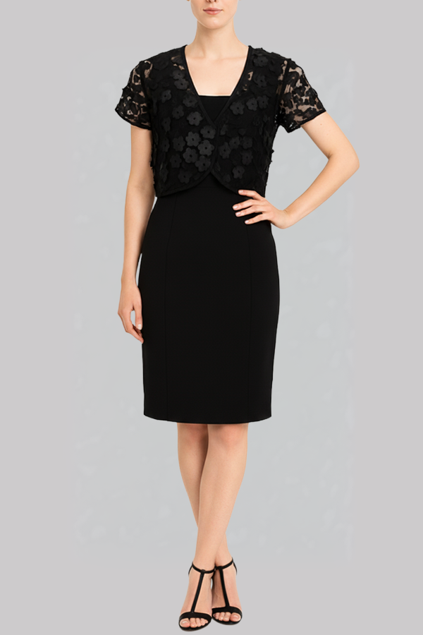 Floral Lace Bolero Dress