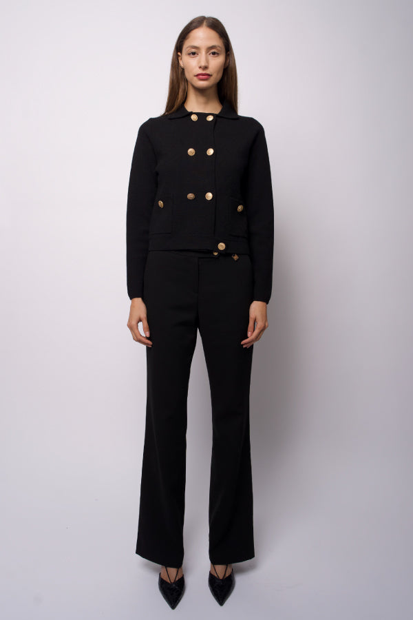 Carme Double Breasted Knit Cardigan