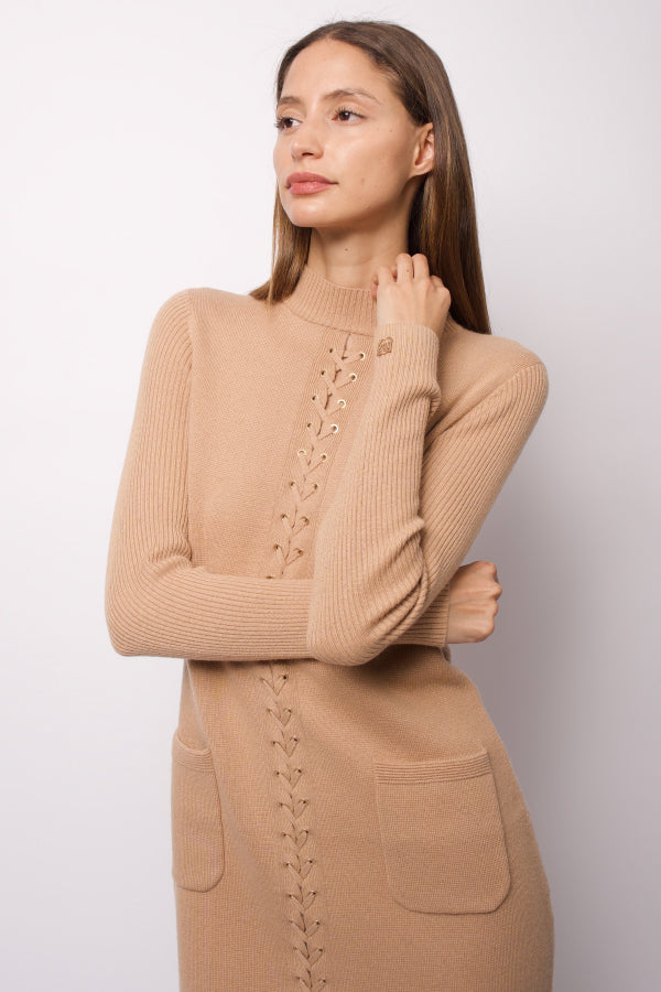 Delia Trimmed Knit Dress