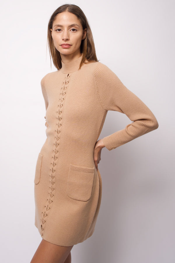Delia Trimmed Knit Dress