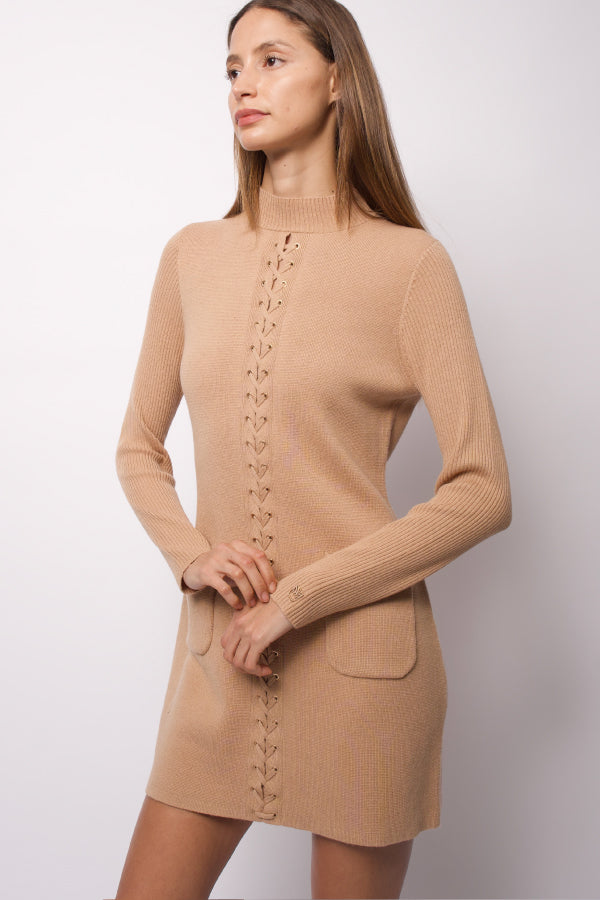 Delia Trimmed Knit Dress