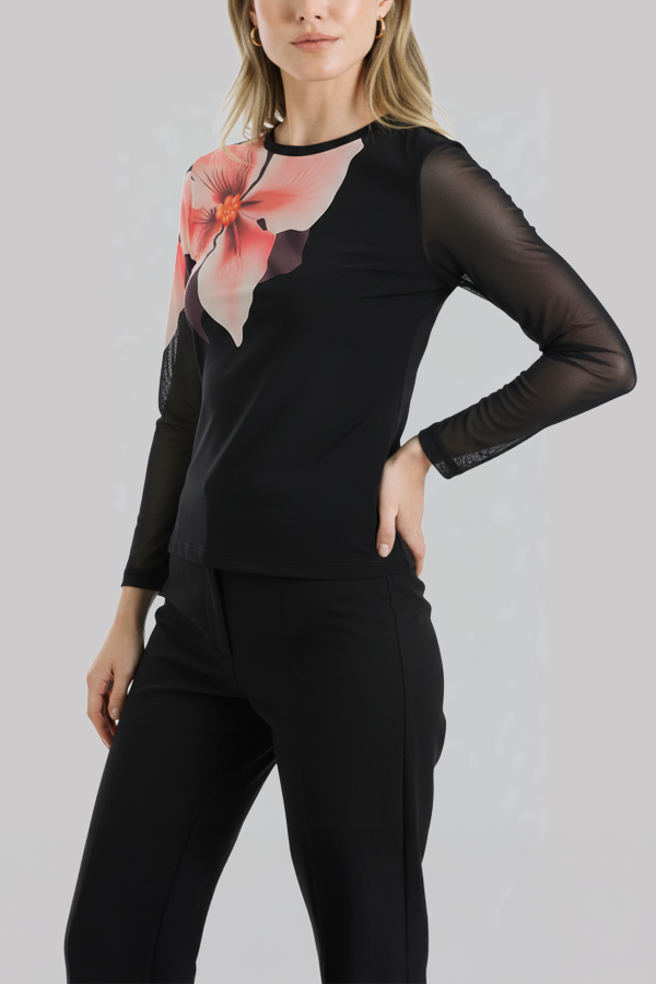 Floral Print Long Sleeve Top