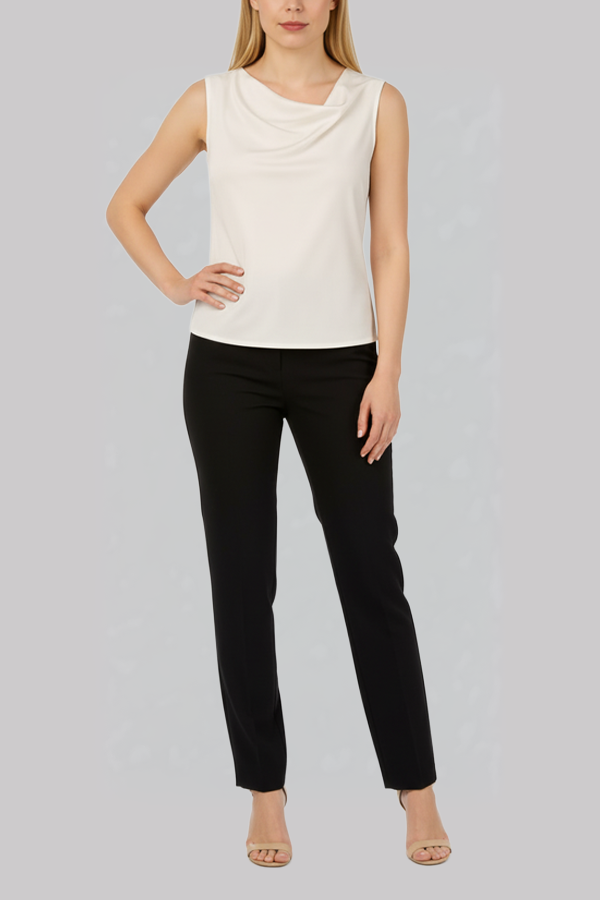 Draped Neck Sleeveless Top